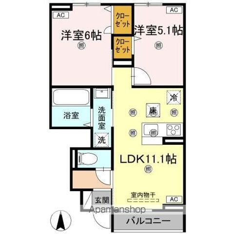 グランツ上福万　Ａ棟 間取り