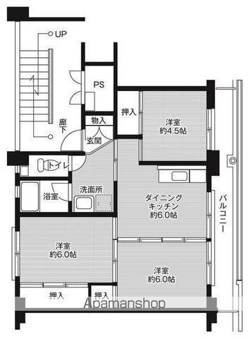 ビレッジハウス鴨島１号棟 間取り