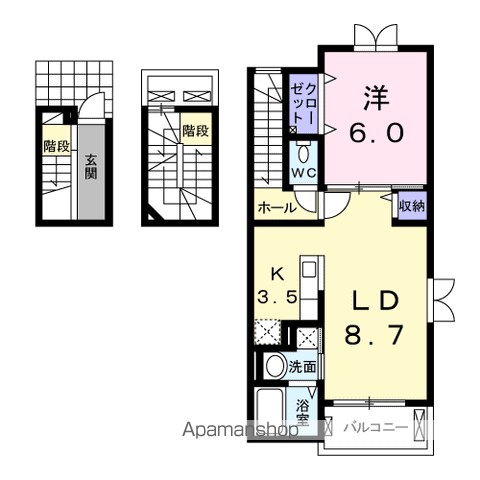フィオーレＮＳ　ⅣーＡ 間取り
