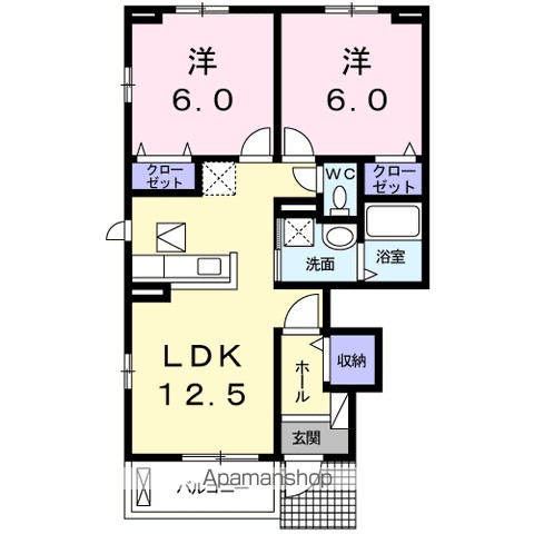 クラール南庄町　Ａ 間取り