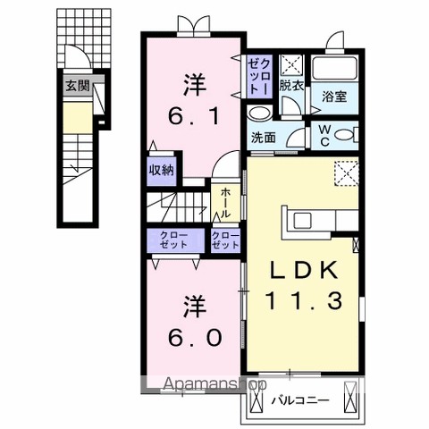 シェーン　パラスト　Ｃ 間取り