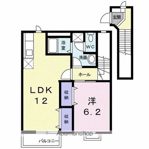オーブリー鳴門　Ａ 間取り