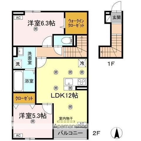 グランツ上福万　Ｂ棟 間取り
