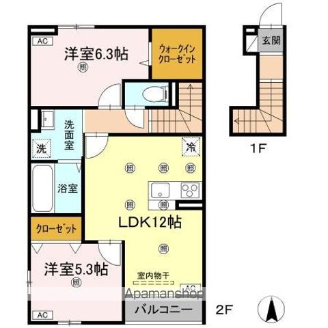 グランツ上福万　Ｂ棟 間取り