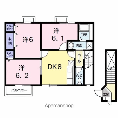 ホワイトリバー　Ａ 間取り