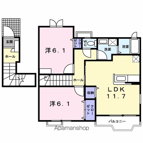 ヴィラ・クリオネＢ 間取り