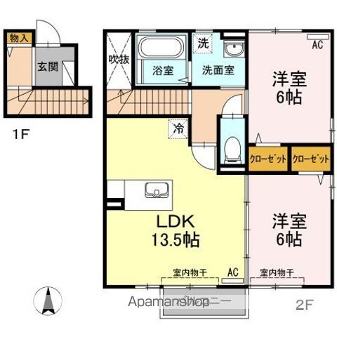 ウィルコート大松　Ｂ棟 間取り