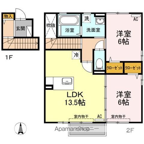 ウィルコート大松　Ｂ棟 間取り