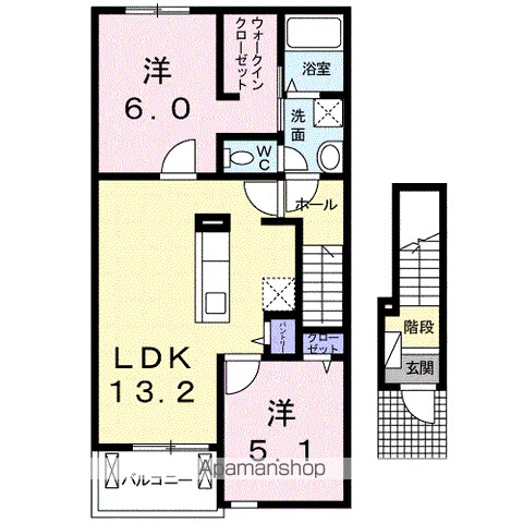 クラール名東イースト　Ｂ 間取り