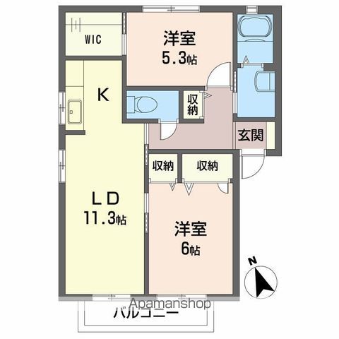 シャーメゾン　ボン・コリーヌ　Ａ棟 間取り