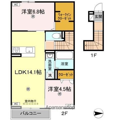 オリエンタルコート南田宮 間取り