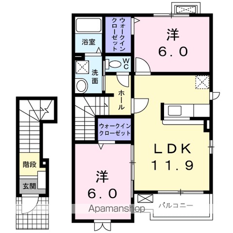 サンパティーク・パレス　Ｃ 間取り