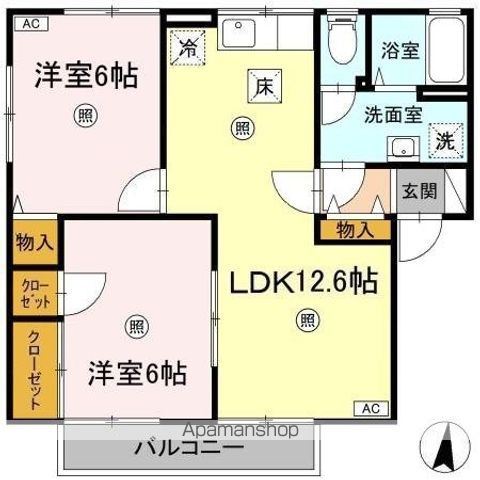 グランヴェール三河　Ｂ棟 間取り