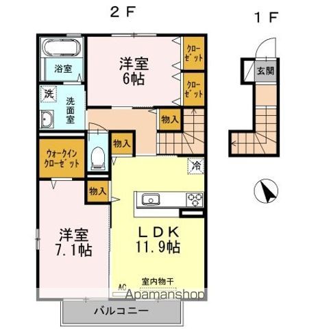 アヴニール優　Ｂ棟 間取り