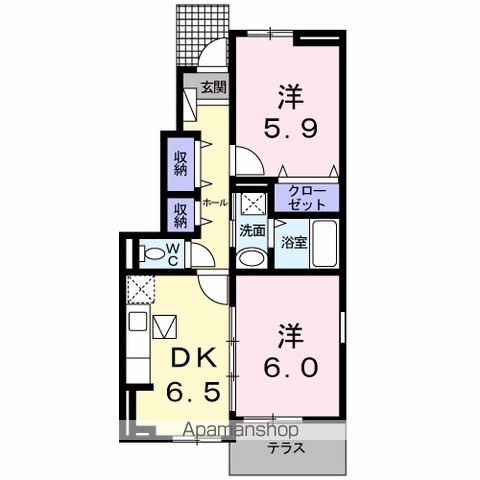 藍らんどこくふＡ 間取り