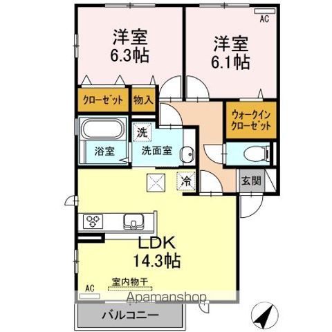 アムール　Ｆ棟 間取り