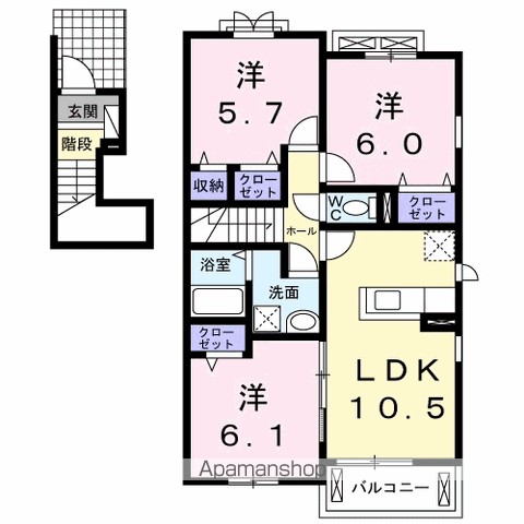 クラール南庄町　Ｃ 間取り