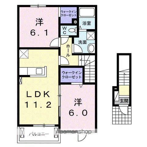 クレール・ココア　Ⅱ 間取り