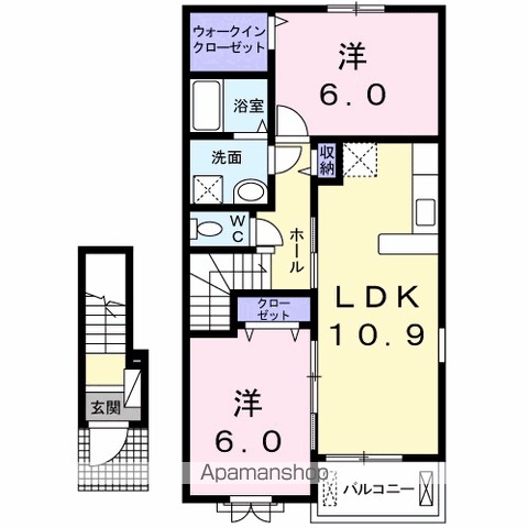 コンフォール矢三　Ｃ 間取り