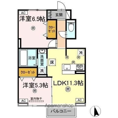 あん・ぼぬーる鴨島 間取り