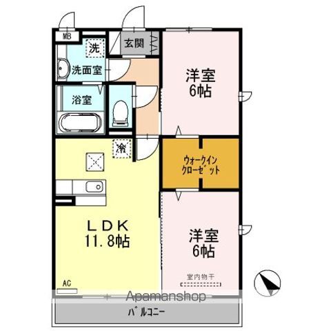 アーバンコート沖洲　二番館 間取り