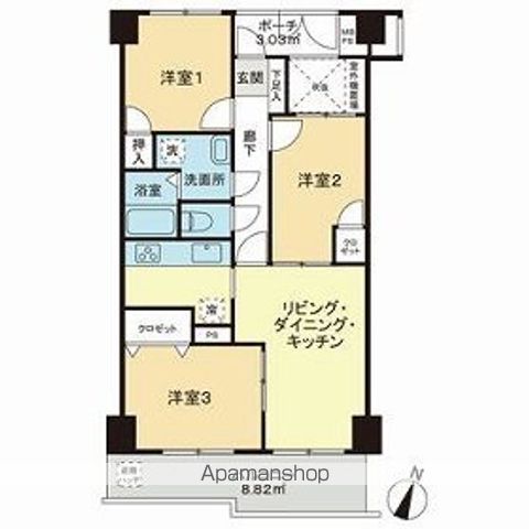オリエントコート出来島 間取り