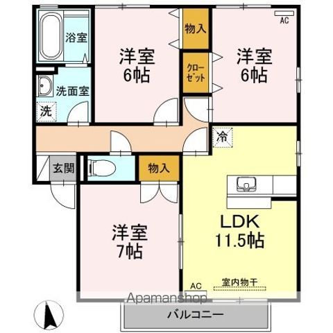 ウィルコート　Ｆ棟 間取り