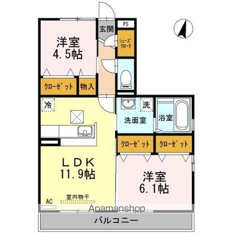 サンシャイン見白　Ｂ棟 間取り