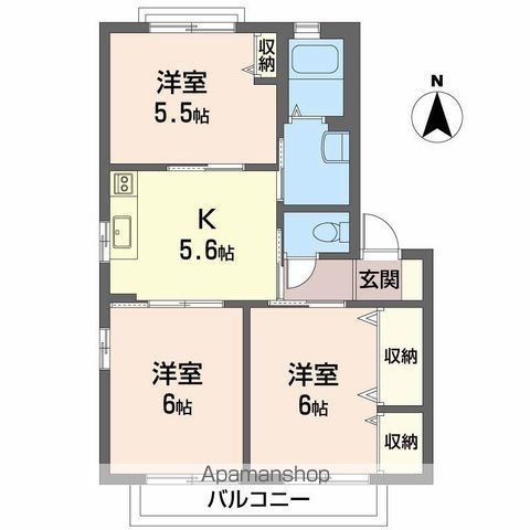 シャーメゾン大原　Ｂ棟 間取り