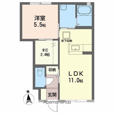 シャーメゾンディアス川内　Ｂ棟 間取り