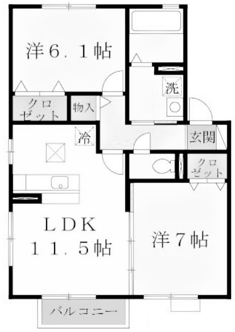 ウィルモア垂水C棟 間取り