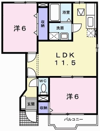 クレストール上野田　B 間取り