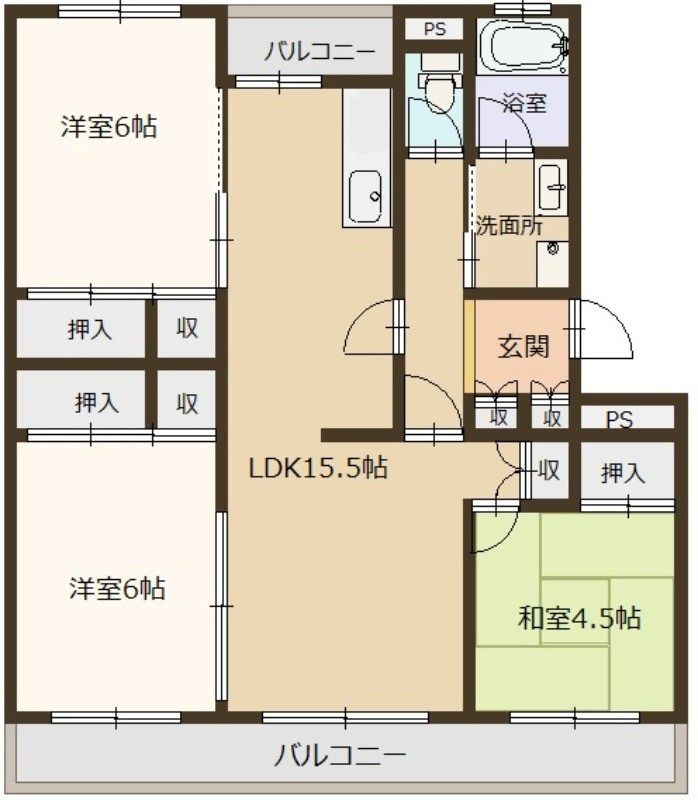 西新在家マンション 間取り
