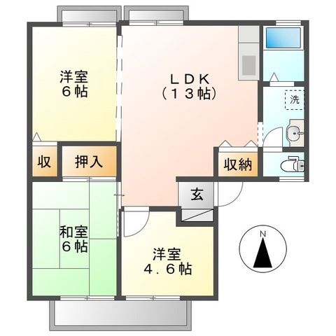 サンライフ玉手 間取り