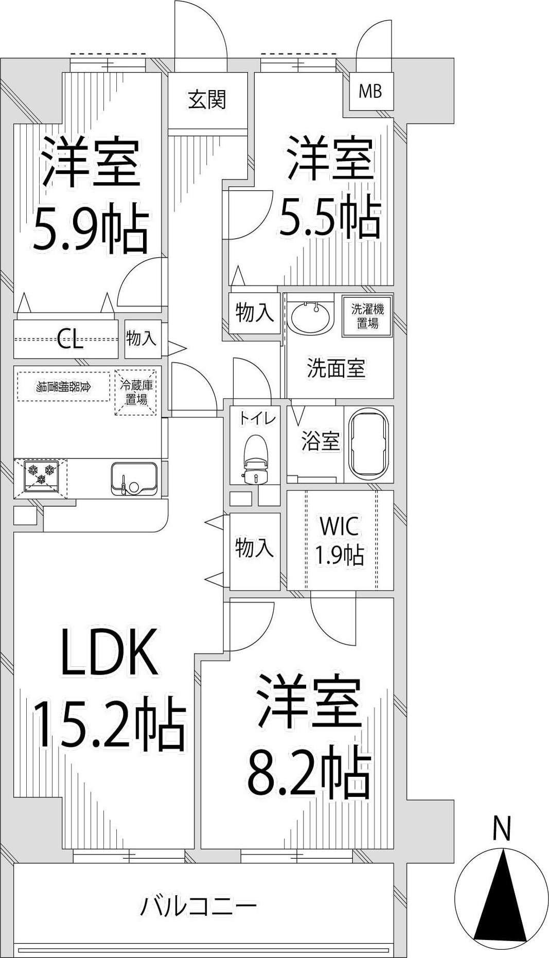 キャッスルコート東辻井 間取り