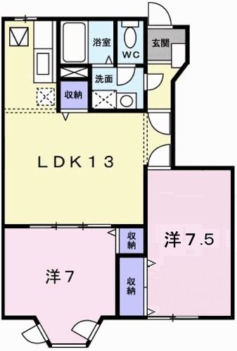 ル・クプル　プラースⅡ 間取り