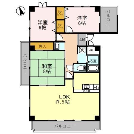 コーポ堂の前 間取り