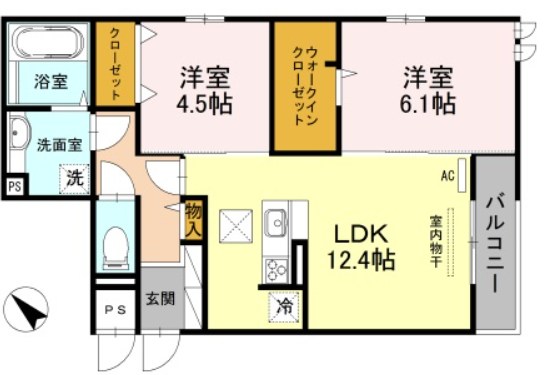 EVISTAGE甲子園 間取り