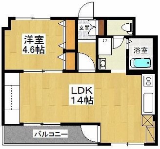 アパートメント二階 間取り