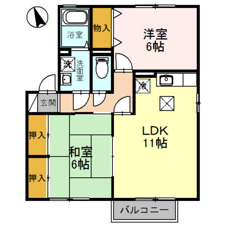 ファミールB棟 間取り