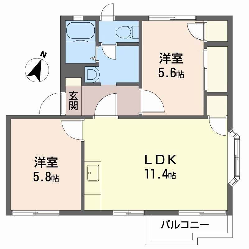 英賀保ハイツ3 間取り