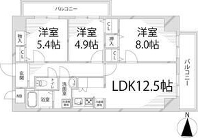 キャッスルコート東辻井 間取り