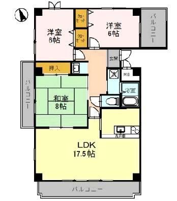 コーポ堂の前 間取り