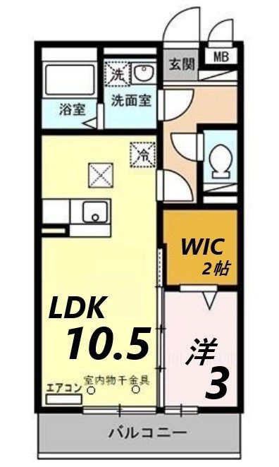 セジュール東阿保　B棟 間取り