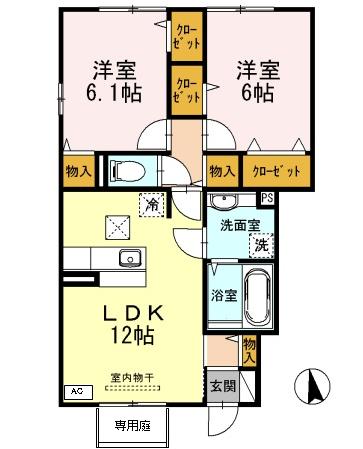 リュミエールｍ＆ｙ　A棟 間取り