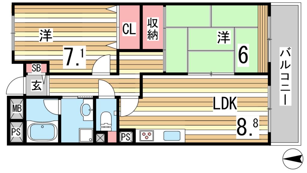 アプリーレ北青木 間取り