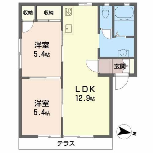 フレグランスCANADA B棟 間取り