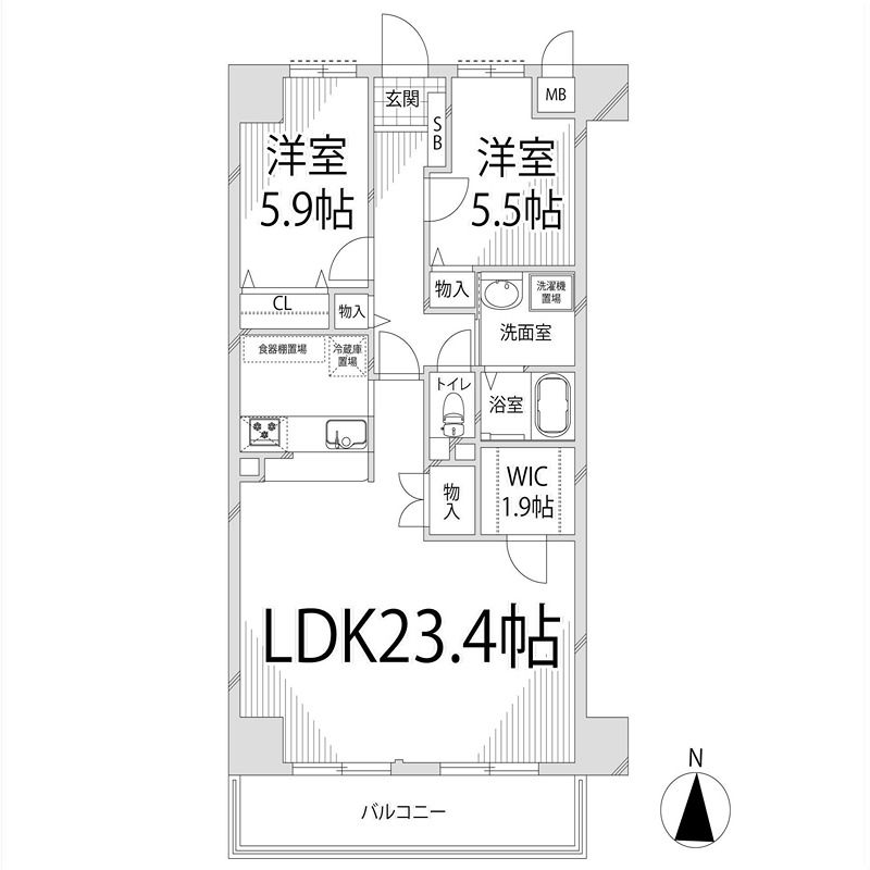 キャッスルコート東辻井 間取り