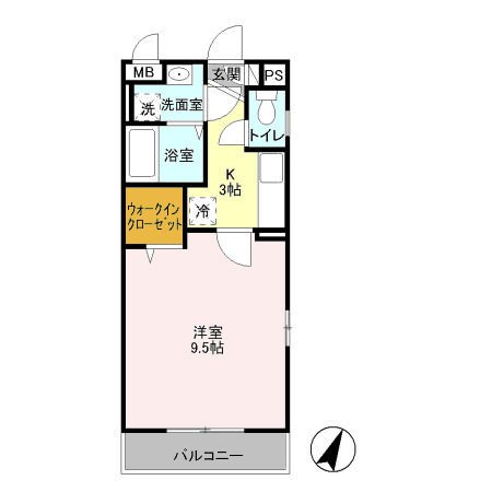 ベルフィーユ吾妻 301号室 間取り