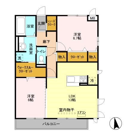 茨城県つくば市みどりの２丁目 間取り